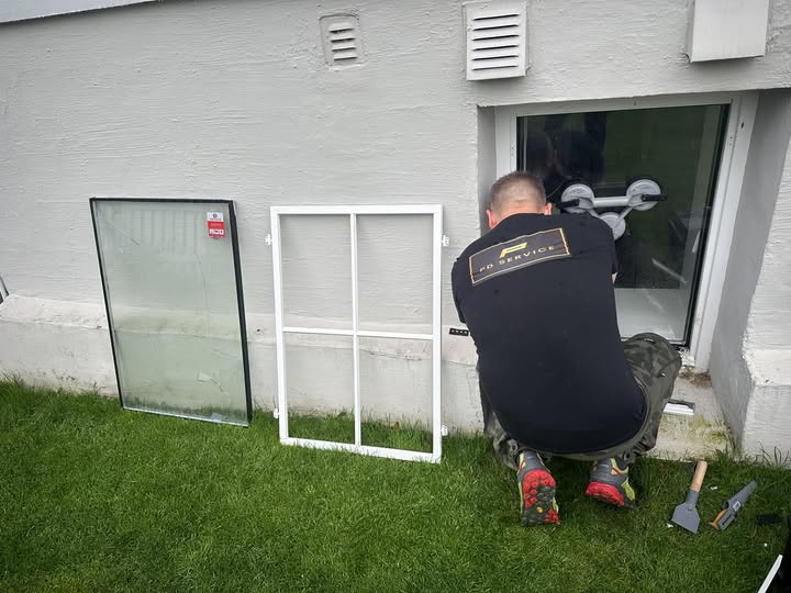 PD Service bytter vindusglass på en bolig